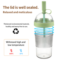 Nouvelle tasse à café en plastique de qualité alimentaire antidérapante, étanche, multifonctionnelle, 350 ml, isolante thermiquement, compatible lave-vaisselle, fabriquée en usine