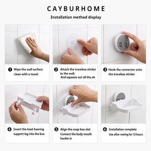 Support de Savon à Ventouse pour Douche et Salle de Bain, Organisateur Sans Perçage, Stock Pologne, Livraison Directe UE - Product Image 6