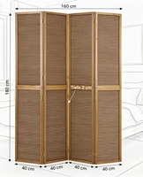 Rideaux en bambou mobiles de style moderne, écrans pliables, cloisons d'intimité, adaptés aux maisons, bureaux et maisons d'hôtes.