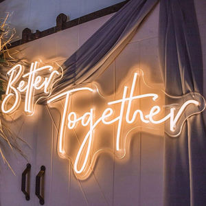 Enseigne au néon personnalisée « Better Together » pour la décoration murale, les fêtes, la chambre, <span class=keywords><strong>le</strong></span> bar, <span class=keywords><strong>le</strong></span> mariage, la maison, les anniversaires, la décoration artistique - Product Image 6