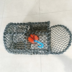 Piège à homard en pot d'écrevisses noires norvégiennes Cage de pisciculture en plastique nylon durable Piège d'aquaculture à cadre en acier pour crabe de crevette - Product Image 1