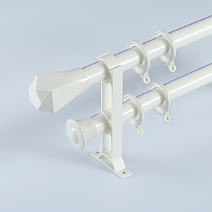 Kim loại hợp kim nhôm thanh rèm Roman thanh rèm Bộ trần gắn trang trí vòng tùy chỉnh đôi thanh rèm - Product Image 2