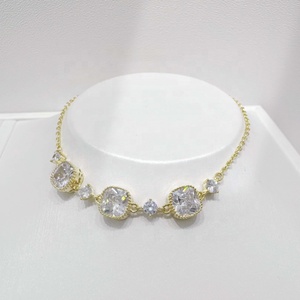 Pulsera de plata de ley 925 con trébol, estilo occidental único, chapada en oro de 14k, con circonita cúbica, para la amistad, venta al por mayor - Product Image 2