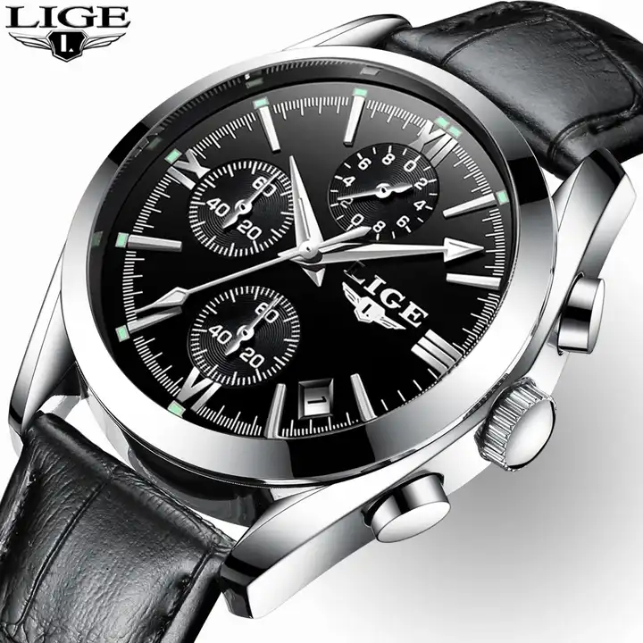 LIGE 9839 Mens Watch - Premium Luxury Quartz Chronograph