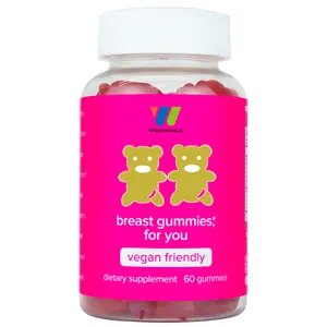 Eigenmarke Dong Quai Köstliche Beere Gummibärchen kräuterfarbene rosa Brust-Supplement Frauen unterstützt Brustgesundheit bequeme Pille