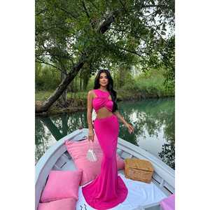 Conjunto de Vestidos Casuales Color Fucsia con Detalle Fruncido - Product Image 3