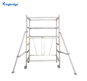 Building Construction Use Mobile Climbing Ladder Aluminum Foldable Scaffolding Tower With Wheel