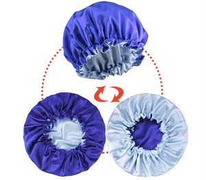 หมวกคลุมผมผ้าซาตินไหมพิมพ์ลายดิจิตอลสองชั้น สไตล์แฟชั่น สี่ฤดู ลายเรียบ รับผลิตตามสั่ง ขายส่งจากโรงงาน พร้อมสกรีนโลโก้ - Product Image 5