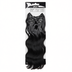 Extensiones de Cabello Natural Indio JERRY HAIRS 2023, Juego de 6 Piezas, 100g, 100% Cabello Humano Virgen Remy, Ondulado Negro, 8"-32", Cosido a Máquina - Product Image 1