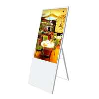 Layar LCD Portabel 55 Inci untuk Dalam Ruangan, Kios Jendela, Stand Lantai, Poster Digital Tipis, Tampilan Iklan Komersial, Signage Digital