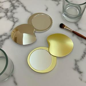 Gương nhỏ gọn hình trái tim bằng kim loại, thiết kế hiện đại, tiện dụng, thời trang, có thể tùy chỉnh logo, quà lưu niệm trang điểm du lịch - Product Image 1