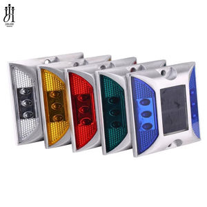 Белый светоотражающий дорожный шпиль IP68 из стали с LED-подсветкой на солнечной батарее, мигающий маркер для подъездных путей, алюминиевый дорожный знак безопасности для дорог - Product Image 6