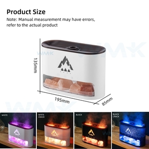 Hot Bán Ngọn Lửa Khuếch Tán Hương Thơm Đầy Màu Sắc Lửa USB Tinh Dầu 250Ml Hương Thơm Khuếch Tán Tinh Thể Muối Đá Lửa Tạo Độ Ẩm - Product Image 2