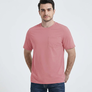 Camisetas de Hombre de Alta Calidad 100% Poliéster, Estilo Moderno, Corte Ajustado, Bolsillo Frontal, Personalizadas, Impresión al por Mayor, Ropa Deportiva Lavada - Product Image 1