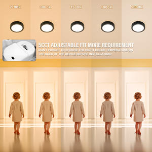 Lumière d'urgence LED à sélection de couleur 5CCT pour les pannes de courant à domicile, plafonnier encastré dimmable de 7 pouces, ETL - Product Image 6