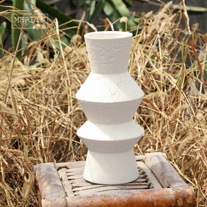 Merlin Living Artstone cueva piedra cerámica blanca elegante jarrón Flor al aire libre jarrón decoración Chaozhou fábrica de cerámica al por mayor - Product Image 3