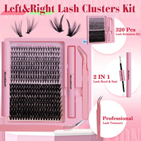 Extensions de cils DIY en vrac de haute qualité, marque YOUXIN, faites à la main, 12 rangées de bouquets individuels, en cheveux synthétiques, prêtes à l'emploi (RTS)