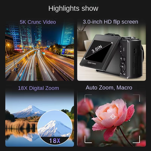 Portable Auto Focus 75MP 5K HD Vidéo 18X Zoom Puissant <span class=keywords><strong>Compact</strong></span> Rotation <span class=keywords><strong>Numérique</strong></span> Voyage Dslr Caméra pour Enregistrement SD Capture - Product Image 3