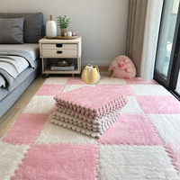 Puzzle Rug Carpet Mat,Indoor Shag Fuzzy Carpets for Girls Kids Nursery Room Home Decor,Fluffy Carpet