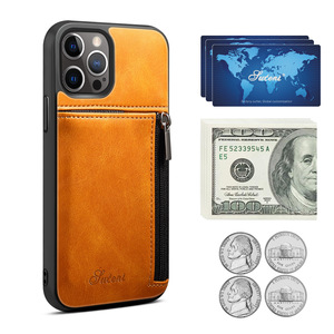Nuova custodia per <span class=keywords><strong>iPhone</strong></span> 13 Pro Max in similpelle con cerniera, portafoglio e porta carte. - Product Image 2