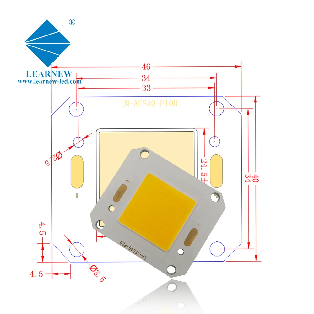 Tinggi CRI Flip Chip 2828 1414 1919 4046 3838 High Power 5W 10W 30W 50W 100W 200W 36V Putih Spektrum Penuh SMD COB LED CHIP