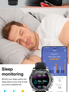 สมาร์ทวอทช์ 1.28 นิ้ว IPS 240x240 รองรับการโทรผ่านบลูทูธ GPS NFC วั<span class=keywords><strong>ด</strong></span>อัตราการเต้นของหัวใจ ตรวจจับการนอนหลับ กันน้ำ IP65 SOS ชาร์จแม่เหล็ก <span class=keywords><strong>ปฏิทิน</strong></span> Dafit - Product Image 3