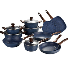 HOT metal cooking pots and pans with glass lid kitchen casserole nonstick cookware sets aluminium