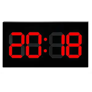 CHEETIE CP123 Decorative LED Wall Clock Dimmable Time Memory 12 or 24 Date 4 Digits LED 3D Wall Clock