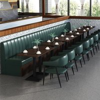 Meubles de restaurant commerciaux en vente chaude, table et chaises de café-restaurant à vente en gros, canapé en cuir PU personnalisé, ensemble de meubles de restaurant