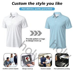 Polo de golf léger et décontracté pour hommes et femmes, avec logo personnalisé, uniforme d'équipe, impression intégrale, anti-humidité et séchage rapide - Product Image 6