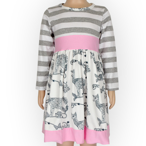 Personnalisation d'impression numérique, vêtements de boutique pour filles de Noël, robe de princesse pour bébé à manches longues en tulle smocké - Product Image 5