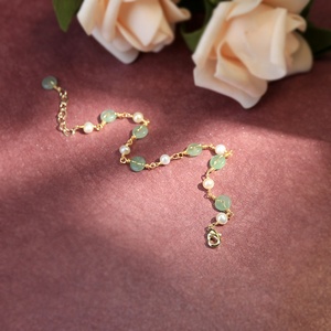 Nuovo braccialetto di smeraldo naturale moda <span class=keywords><strong>verde</strong></span> <span class=keywords><strong>giada</strong></span> pietra preziosa gioielli ringraziamento braccialetto regalo fatto a mano per le donne - Product Image 5