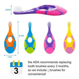 2024 vente chaude mignon petite taille bébé brosse à dents poils en Nylon coloré enfant facile à tenir brosse à dents anti-dérapant - Product Image 2