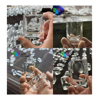 Flacon de parfum carré en verre vide de 30 ml avec bouchon à vis, rechargeable 5 ml/15 ml, design unique