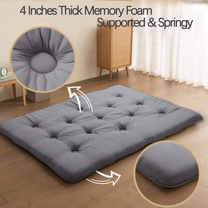 Tapis de sol double face personnalisé en gros, antidérapant, épais, matelas doux, <span class=keywords><strong>futon</strong></span> <span class=keywords><strong>tatami</strong></span>, couleur unie, pour dortoir et maison - Product Image 3