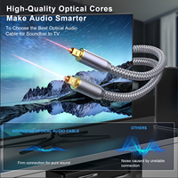 Nuevo Cable Toslink de Tendencia, Cable de Audio Óptico Digital, Cable de Fibra Óptica Macho a Macho para TV, PS4, Xbox, Reproductor de VD/CD