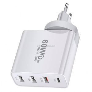 QC3.0 & PD ที่ชาร์จตั้งโต๊ะแบบหลายพอร์ต3 USB + สถานีชาร์จ USB-C แบบเร็วสำหรับแท็บเล็ตโทรศัพท์มือถือ - Product Image 2