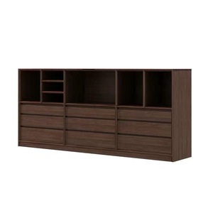 Solid Wood <b>Bookcase</b> Storage Cabinet With Drawers And Open Shelves For Living Room Or Bedroom Use - Product Image 1