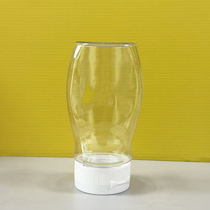 Bouteille en plastique PET à inverser, bouteille à presser en plastique pour ketchup, miel, sauce piquante avec bouchon à clapet - Product Image 3