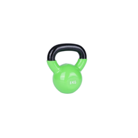 Kettlebell en PVC enduit de vinyle durable, 2 kg, usage commercial, idéal pour un entraînement complet du corps, renforcement musculaire, directement du fabricant.