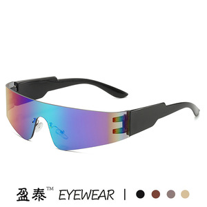 Y2K Punk Style <b>Frameless</b> Sunglasses UV400 PC Lens Unisex Fashion Eyewear - Product Image 4