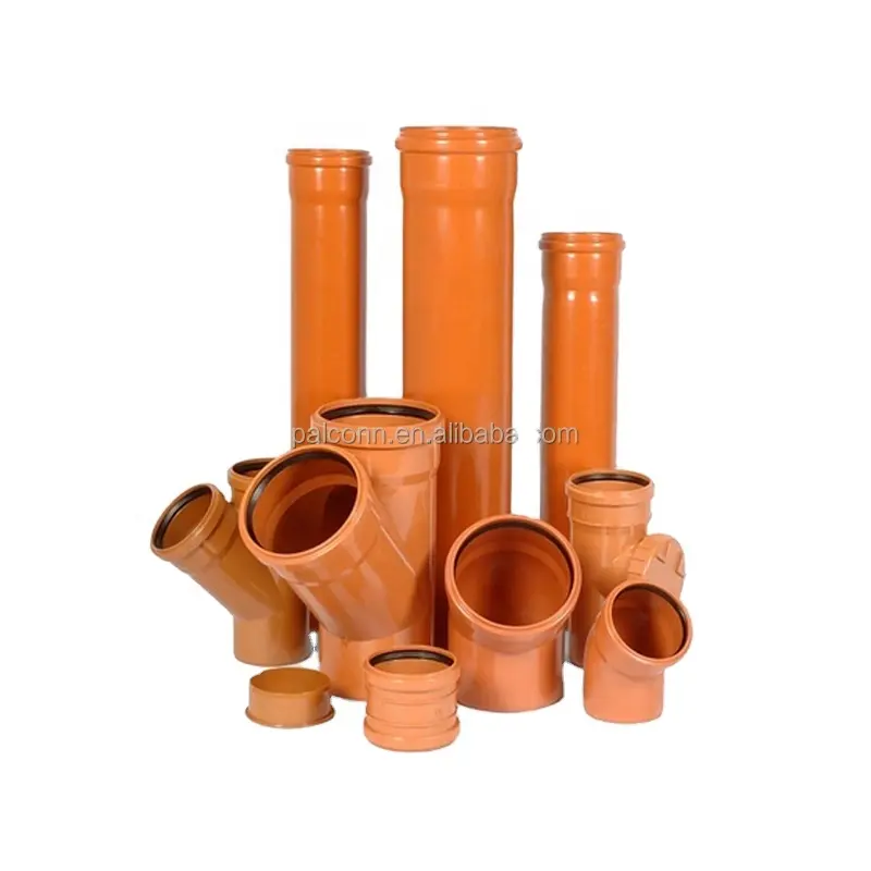 Gasket UPVC Pipe and Fitting for Drainage Sewer Pipes and Fittings for Waste Water China