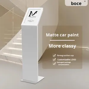 Soporte de exhibición de letrero de agua Vertical A4 plegable para tienda de coche, estante de pie de piso al por menor pulido para sala de exposiciones - Product Image 4
