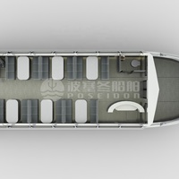 Catamaran touristique, bateau de passagers de qualité supérieure, en aluminium marin de grade 5083, ferry pour passagers