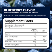 Gummies de créatine monohydrate végétaliennes à base de pectine, complément alimentaire végétal pour les marques lifestyle Clean Label, marque privée, boisson OEM