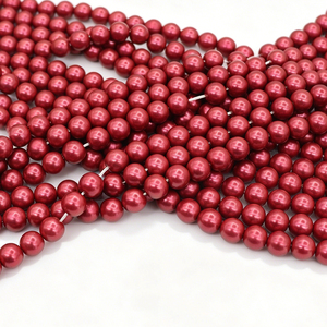 Einzigartige Weihnachtliche Meerjungfrau Aurora Rote Glasperlen Runde Perlen für Festliche Maximalistische Stapelbare Schmuckherstellung DIY - Product Image 6