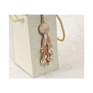 De Jute décoratif En Bois Perlé Porte-clés - Product Image 1