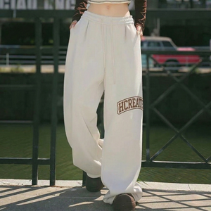 Hot Supplier Vintage Y2K Wide Leg Sweatpants TKAN837 Unisex Cotton Fleece Oversized <b>Joggers</b> Casual <b>Loose</b> Baggy Trousers for <b>Men</b> - Product Image 2