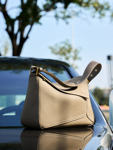 Sac à bandoulière en cuir véritable pour femme, directement de l'usine - Léger, avec fermeture éclair, style décontracté, grande capacité, imperméable - Product Image 5