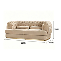 Ensemble de canapés de luxe en cuir français pour salon, fauteuil inclinable de luxe avec rembourrage en éponge pour appartement ou villa